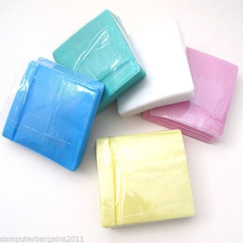 HOLD 400 COLOUR  double sided Plastic Sleeves for CD DVD BD-R Covers MIX COLOURS