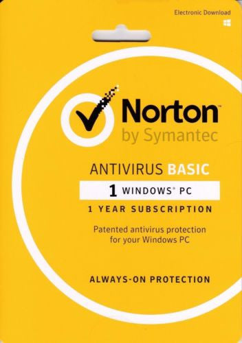 Norton ANTI VIRUS BASIC 2021 1 device 1 Year LICENCE window