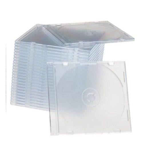 200 SLIM CLEAR 5.2mm jewel CD Cases with CLEAR Tray single Disc case PO