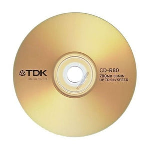 10 TDK WHITE printable Blank CD-R media 52X CD -R Original Australian Stock CDR