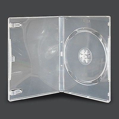 50 Single CLEAR 14mm Quality CD / DVD Cover Cases HOLD 1 Standard Size DVD case