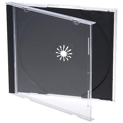 20 australia STANDARD case 10mm Jewel CD Cases BLACK Tray SINGLE Disc 10.4 SBT