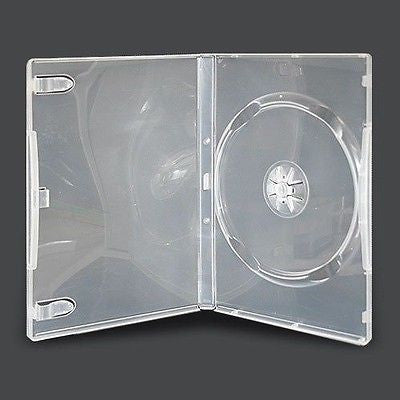 20 Single CLEAR 14mm Quality CD / DVD Cover Cases HOLD 1 Standard Size DVD case