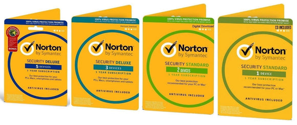 Norton 360 Standard 1 2 3 Devices internet Security VPN PC Mac IOS Android 2024