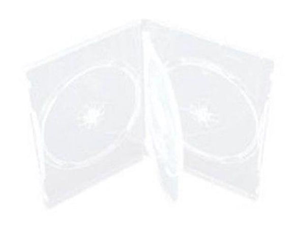 1 x Quad Clear 14mm Quality CD / DVD Cover Case - HOLD 4 Discs