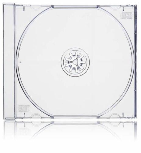 100 x Jewel CD Cases with Clear Tray Single Disc - Australian Standard Size case