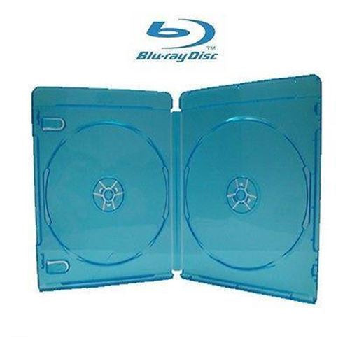 100 DOUBLE Blu Ray Cover Case 12mm Hold 2 BluRay Disc Clear plastic on front