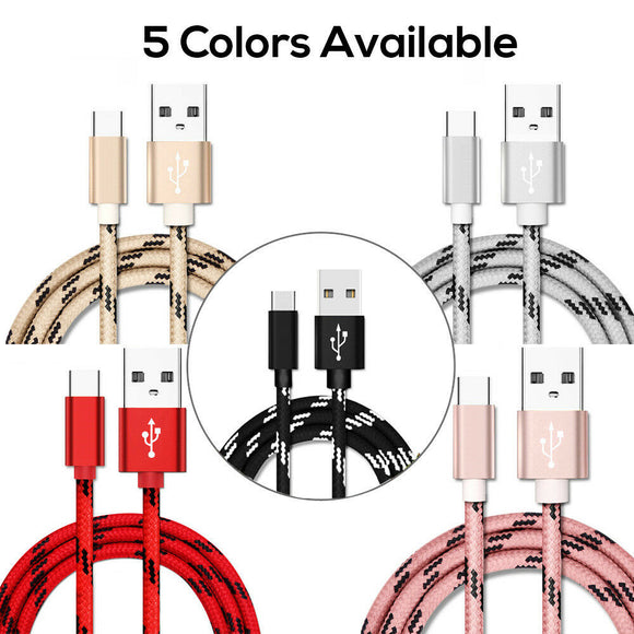 Braided Type-C USB Fast Charger Cable Cord for Samsung A22 A32 A42 A52 A72 A12