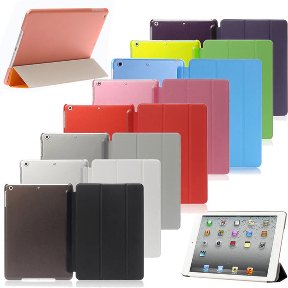 Smart flip Cover Case for iPad 4 3 2 1 iPad Air 1 2 9.7 MINI 1 2 3 4 3-lines  AU