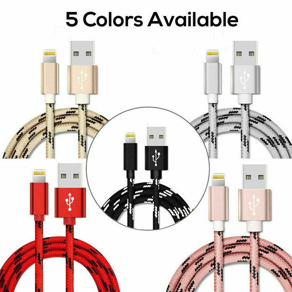 USB Charging Charger Cable Cord Data for Apple iPhone 13 12 11 pro Max XR 8 iPad