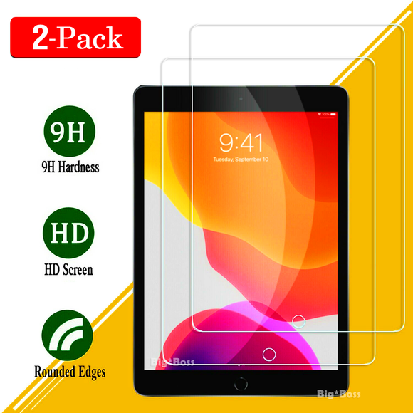 2 FOR iPad 9th 7th 8th 10.2 6th 5th Gen Air 9.7 Tempered Glass Screen Protector