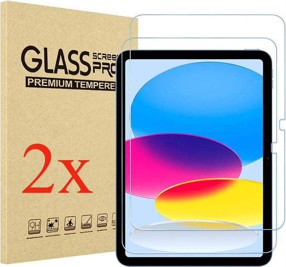 2 Tempered Glass Screen Protector For Apple iPad 10th 9th 8th 7th 6th Gen Air